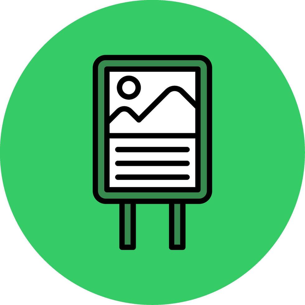Poster Filled Circle Icon vector
