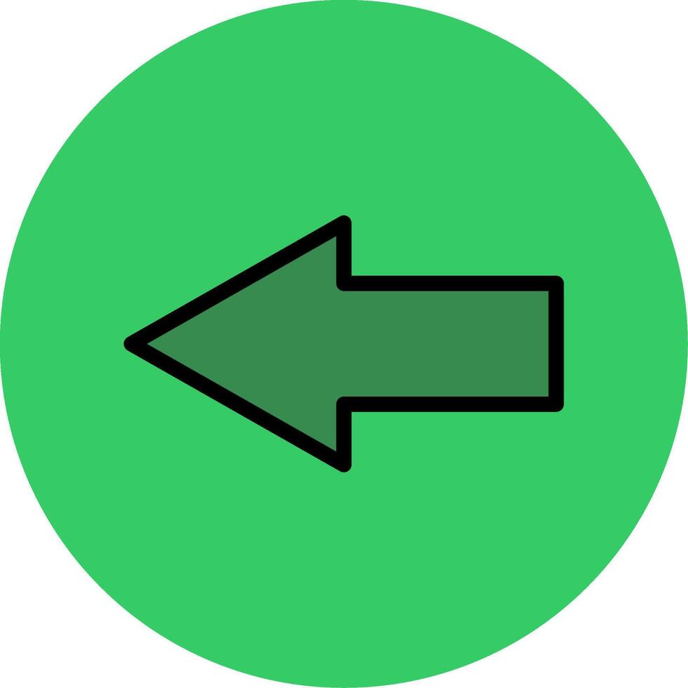 Back Filled Circle Icon vector