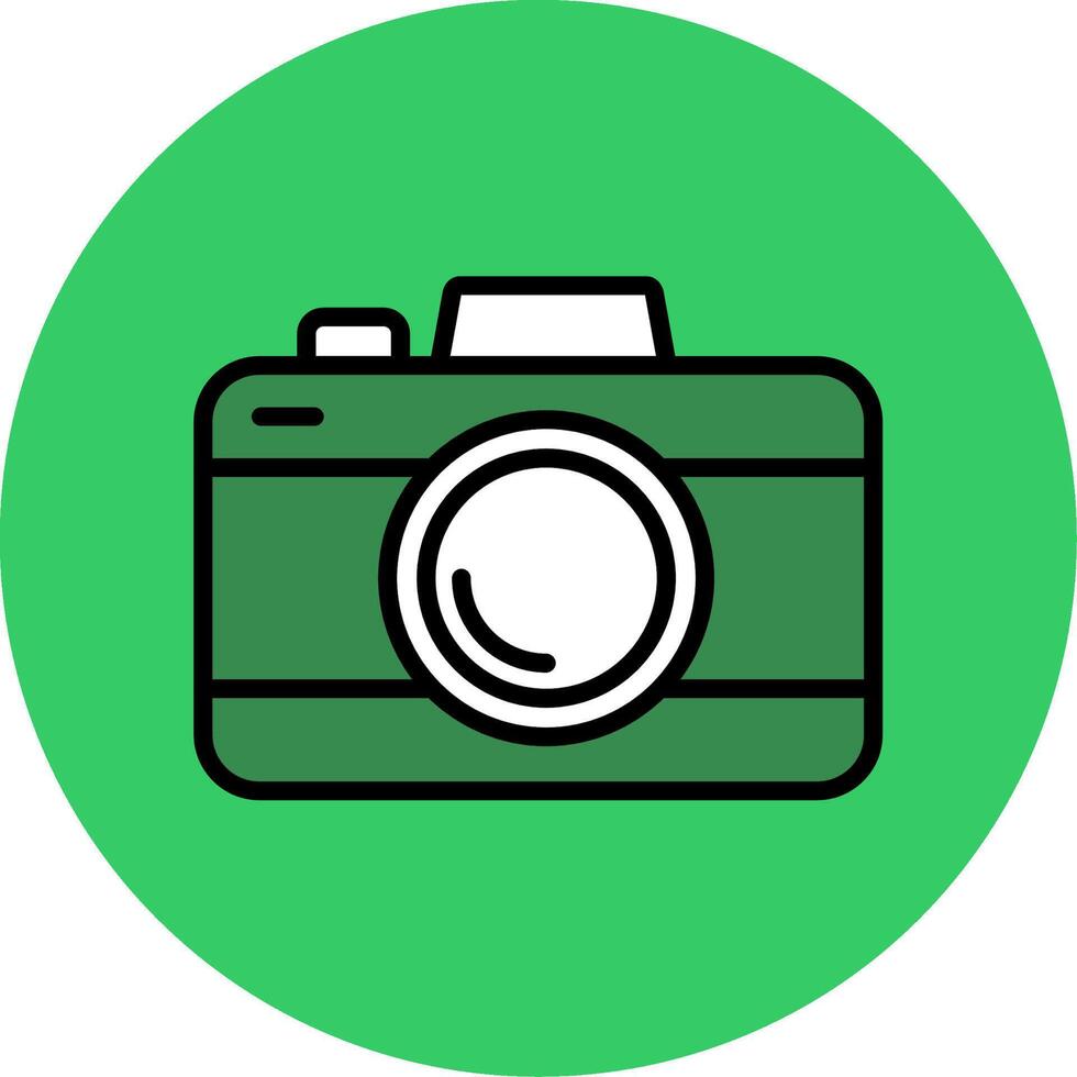 Camera Filled Circle Icon vector