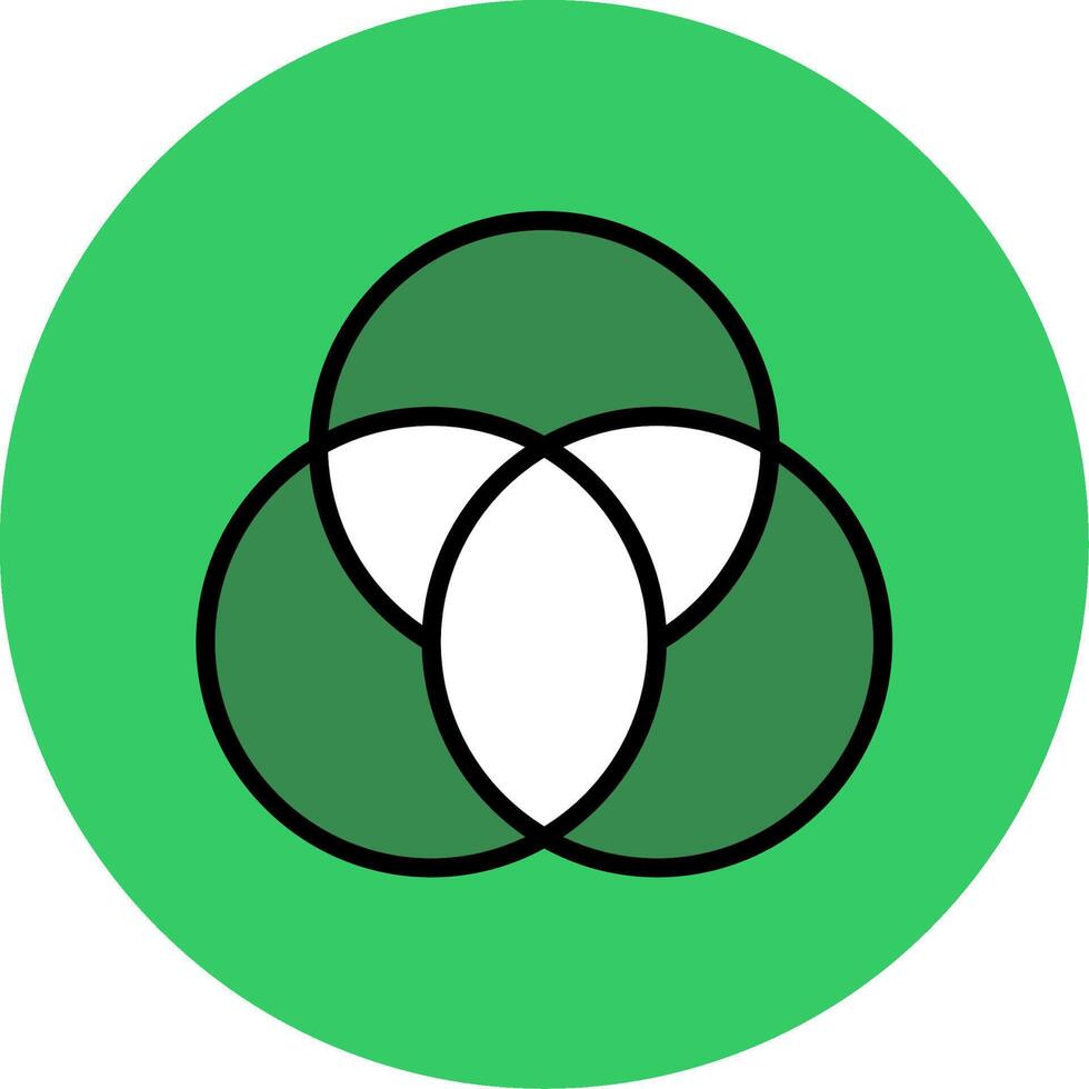 Colour Filled Circle Icon vector
