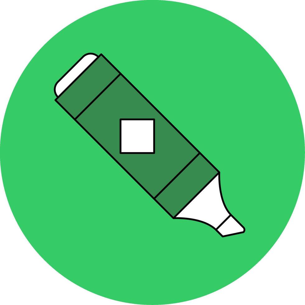 Highlighter Filled Circle Icon vector