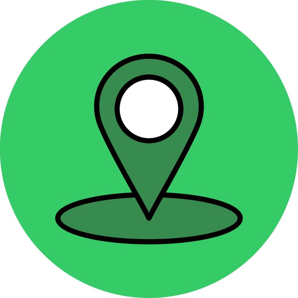 Gps Filled Circle Icon vector