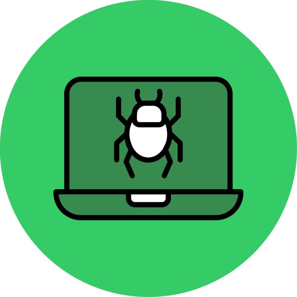 Infected Filled Circle Icon vector