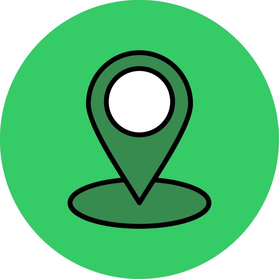 Location Filled Circle Icon vector