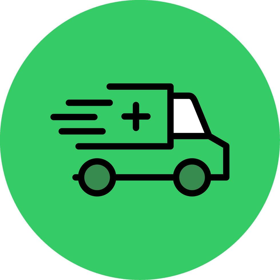 Medicine Delivery Filled Circle Icon vector