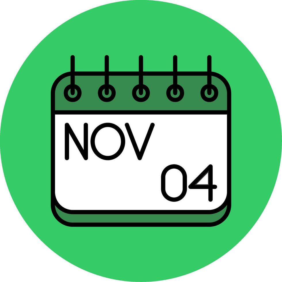 November Filled Circle Icon vector