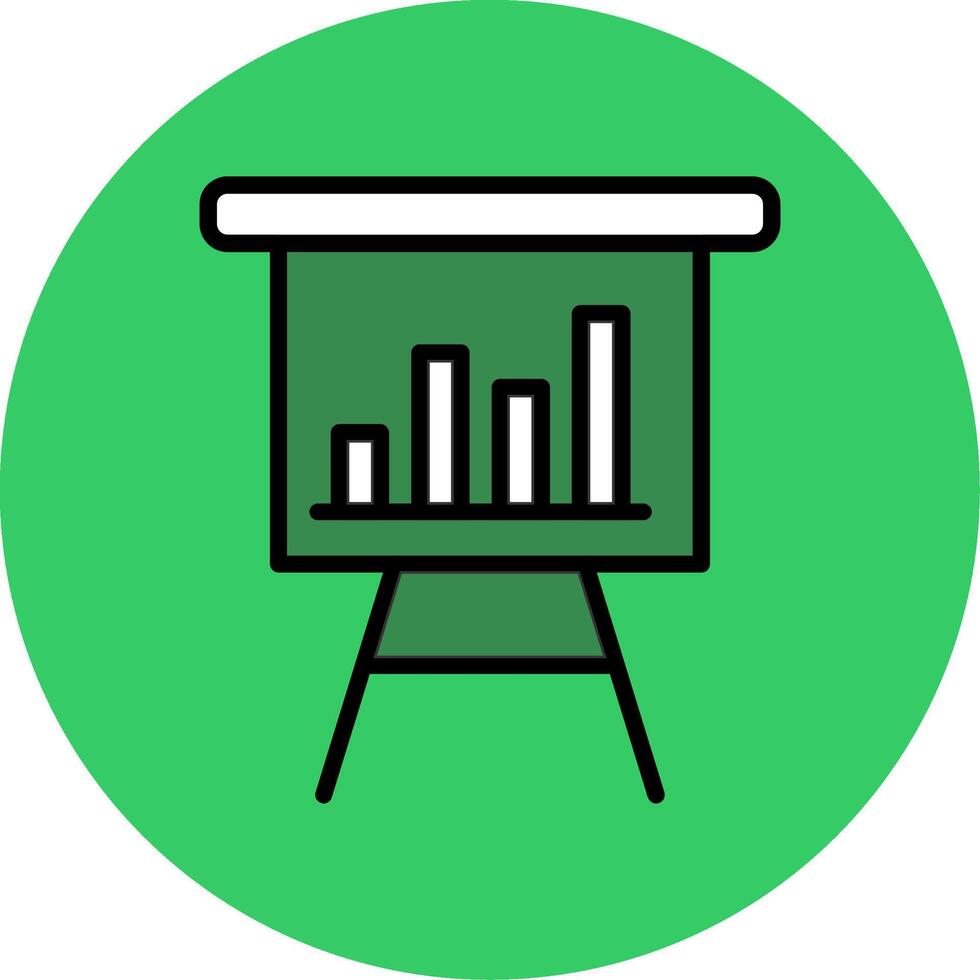 Presentation Filled Circle Icon vector