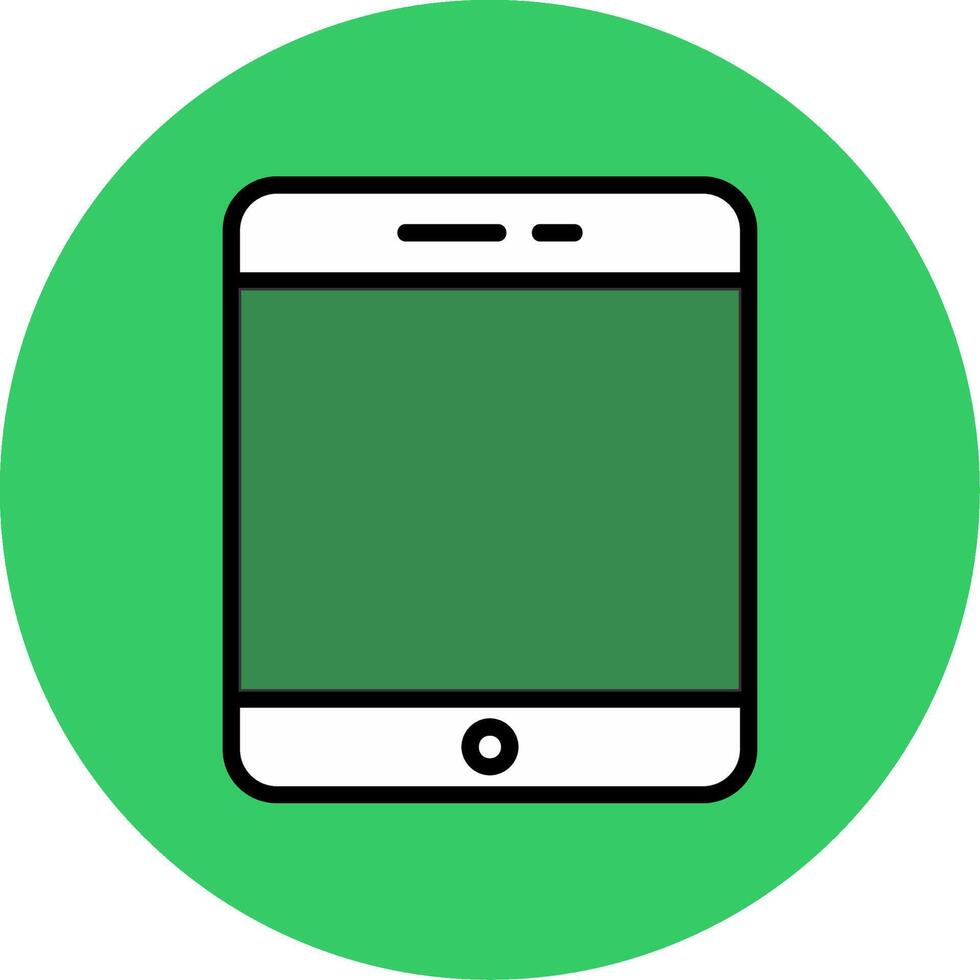 Tablet Filled Circle Icon vector
