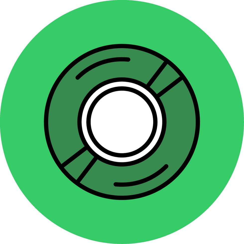 Compact Disk Filled Circle Icon vector