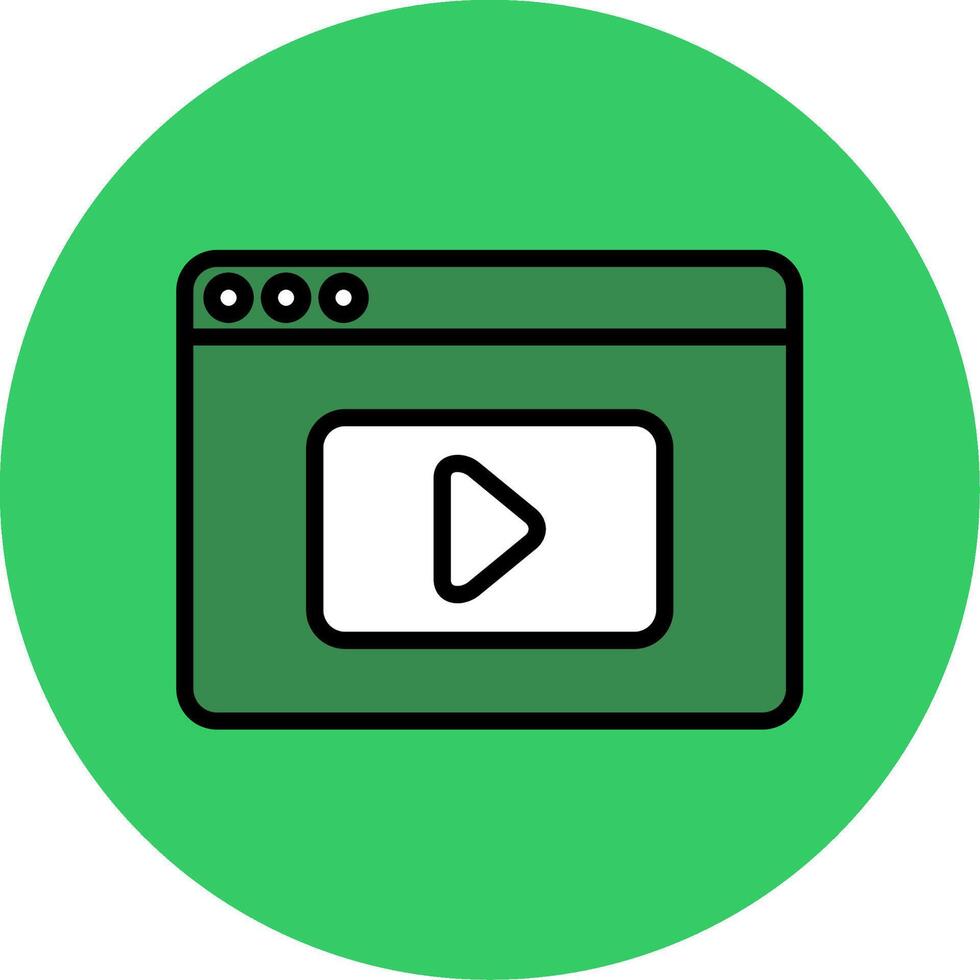 Player Filled Circle Icon vector