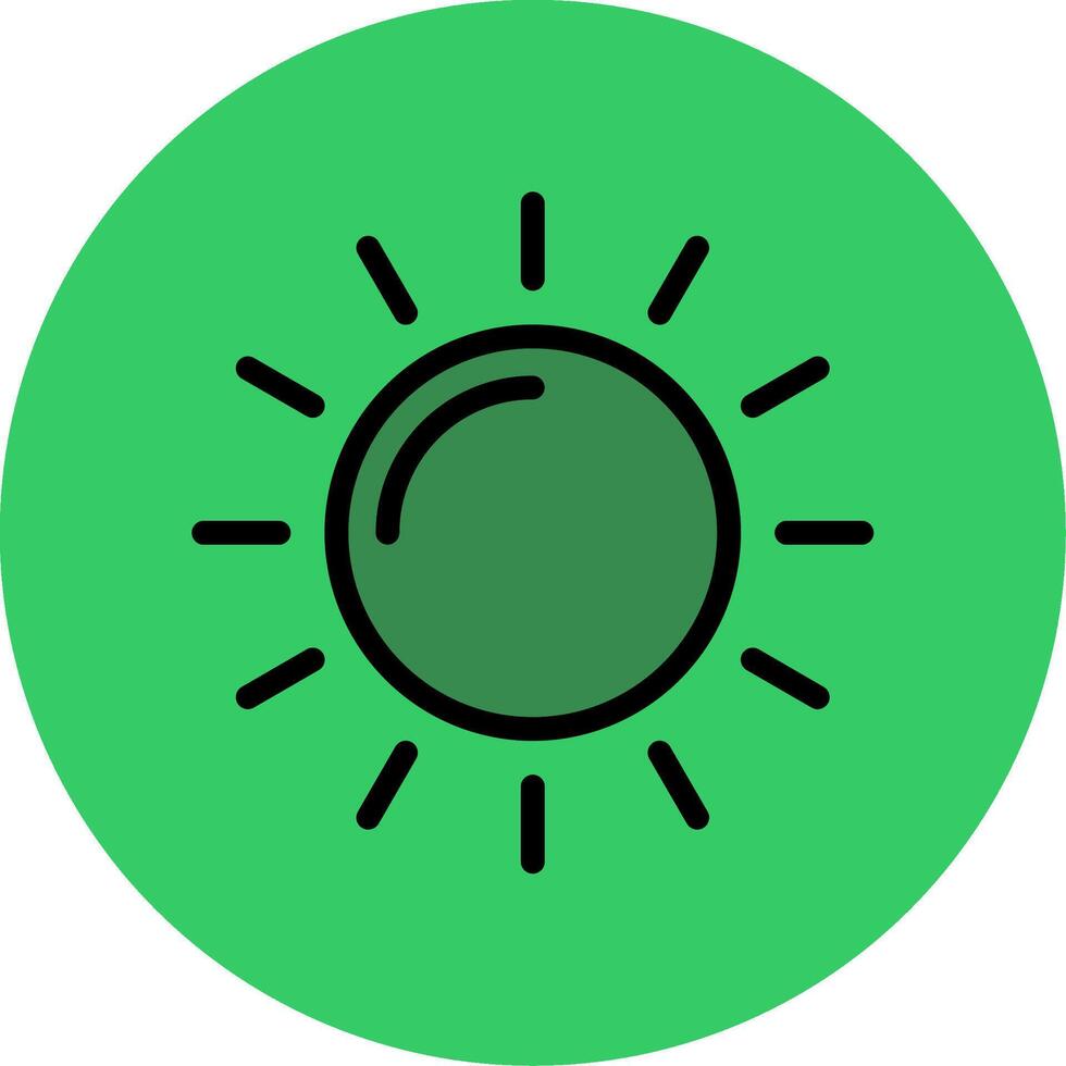 Sun Filled Circle Icon vector