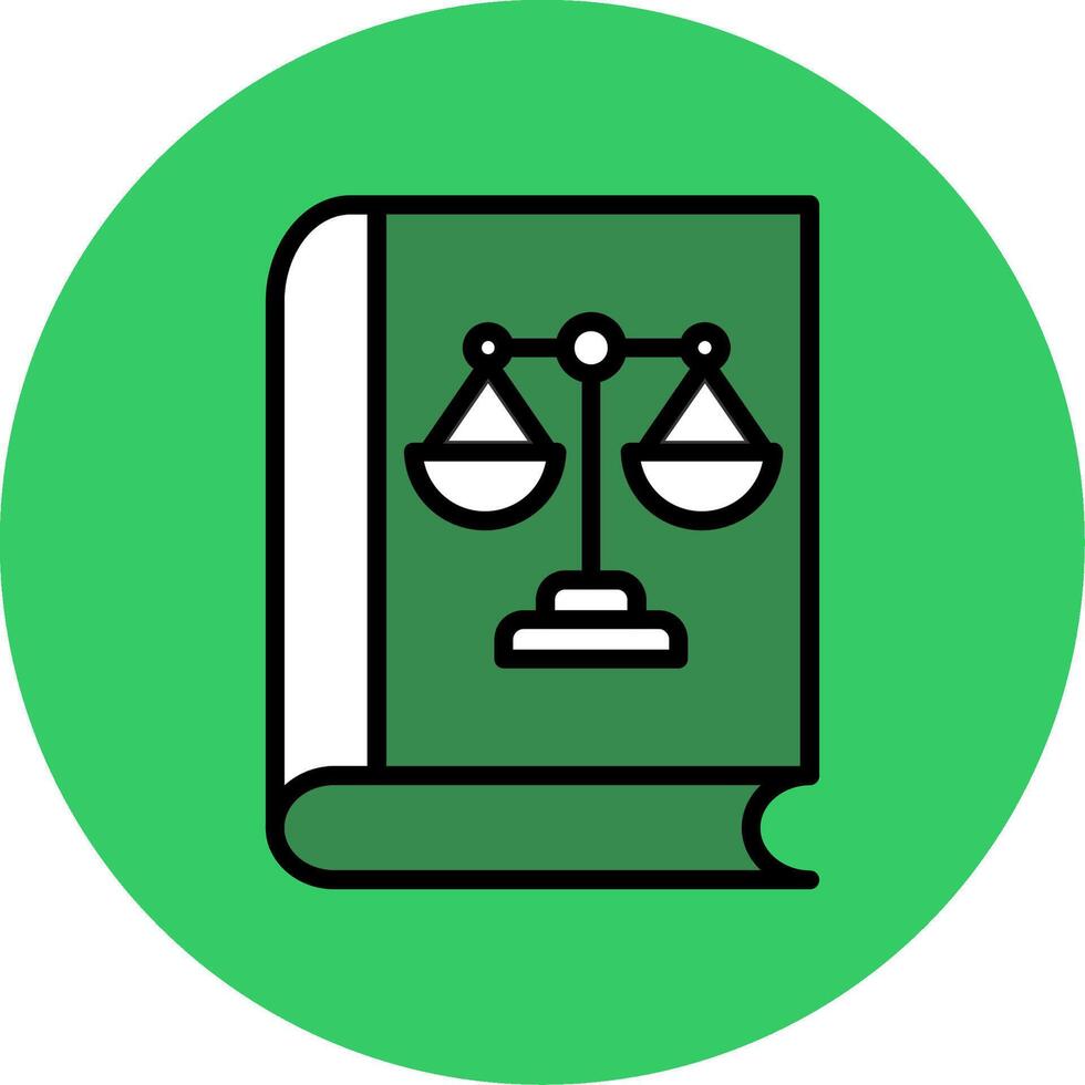 Book Filled Circle Icon vector
