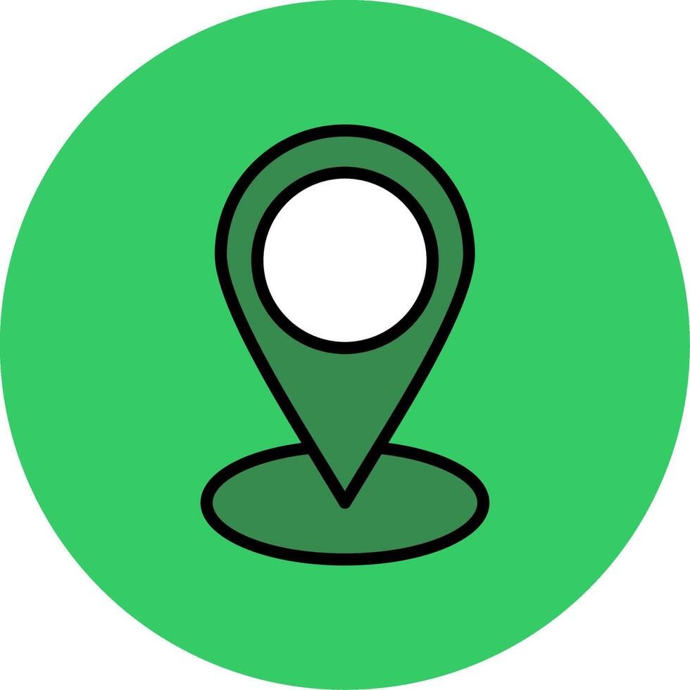 GPS Filled Circle Icon vector