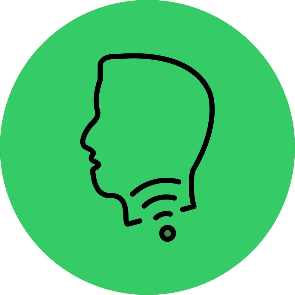Hoarseness Filled Circle Icon vector