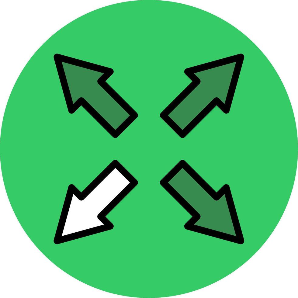 Maximize Filled Circle Icon vector