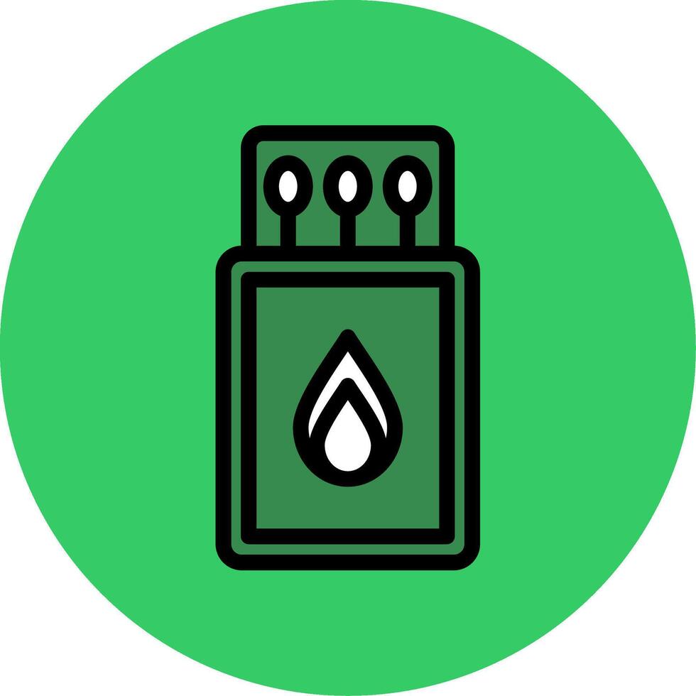 Match box Filled Circle Icon vector
