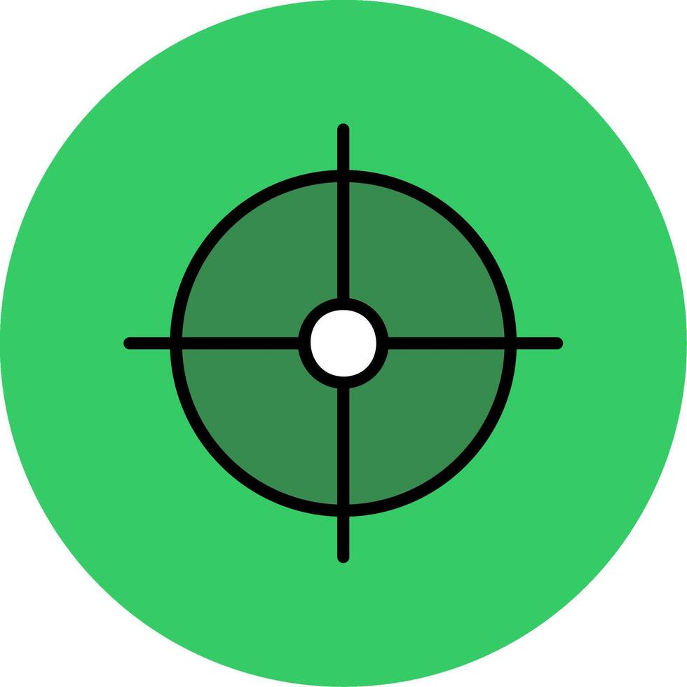Objective Filled Circle Icon vector