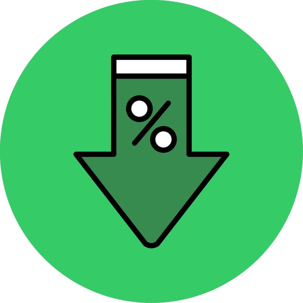 Discount Filled Circle Icon vector