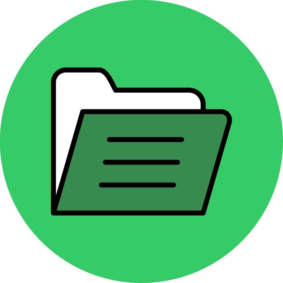 Folder Filled Circle Icon vector