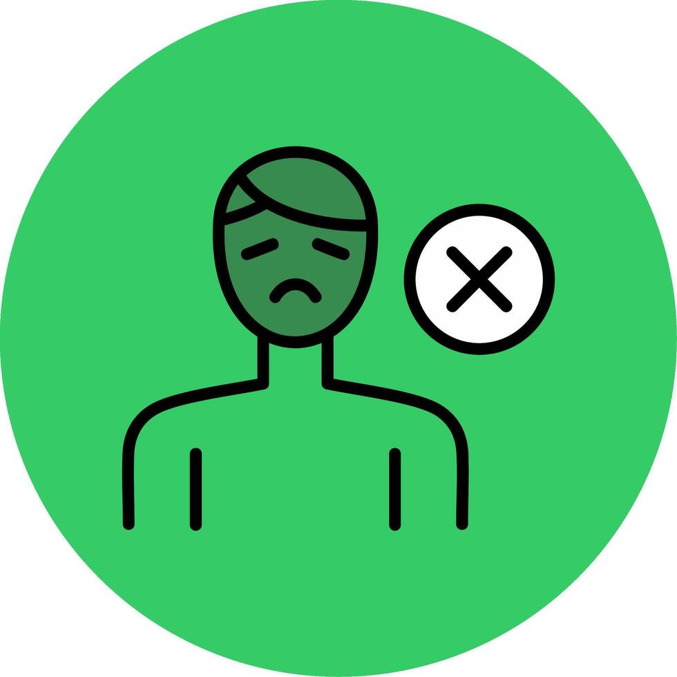 Lack Of Appitite Filled Circle Icon vector