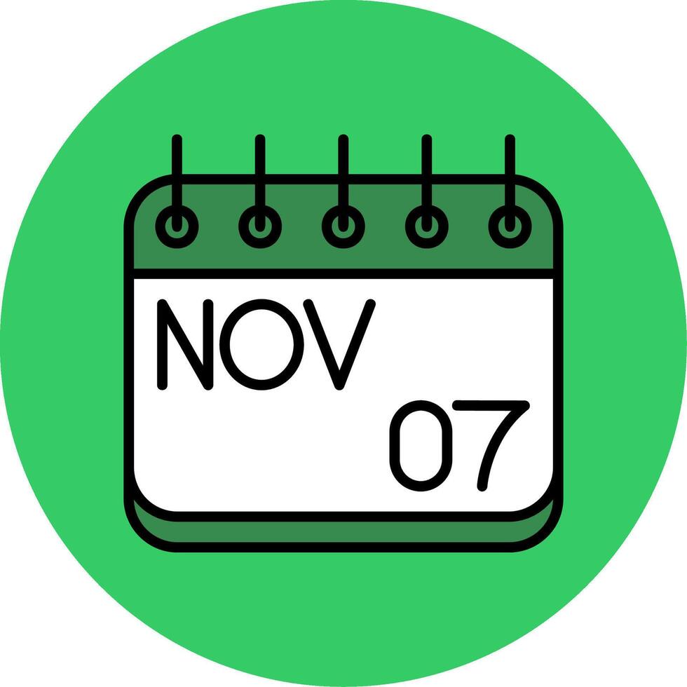 November Filled Circle Icon vector