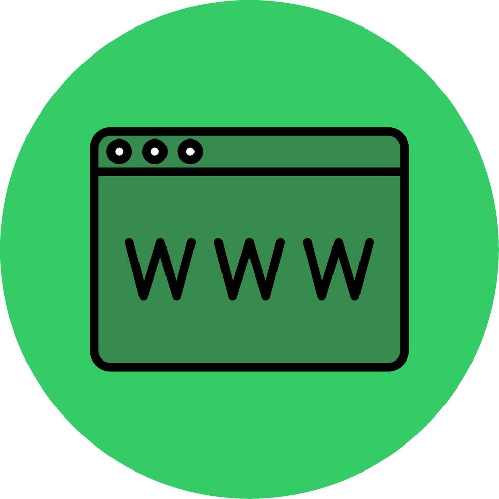 Www Filled Circle Icon vector