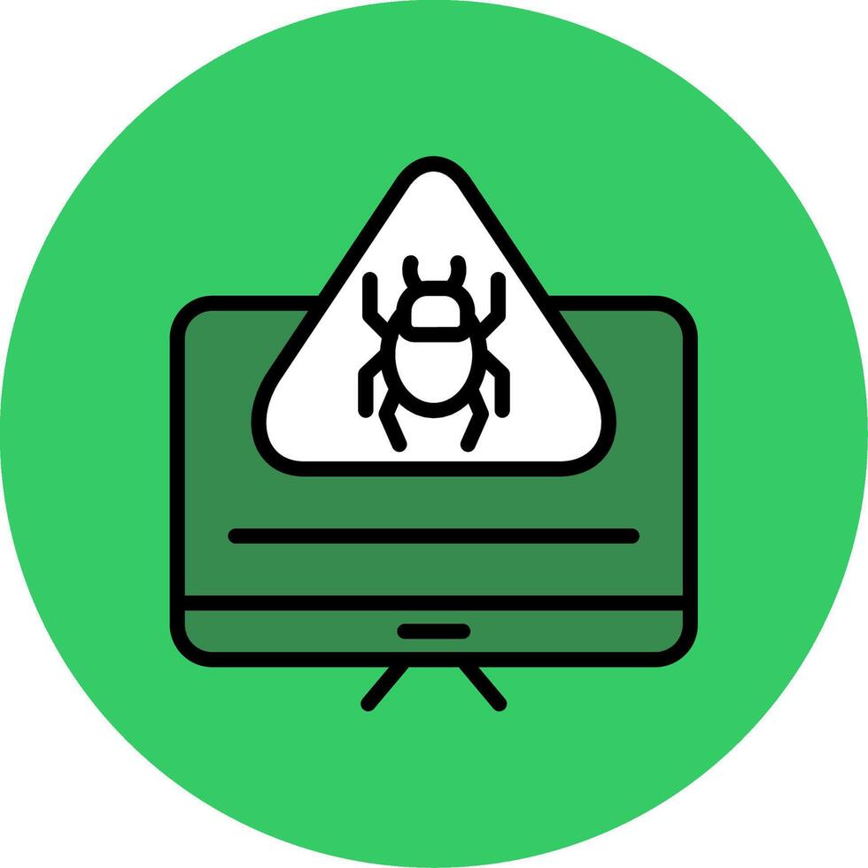 virus Filled Circle Icon vector