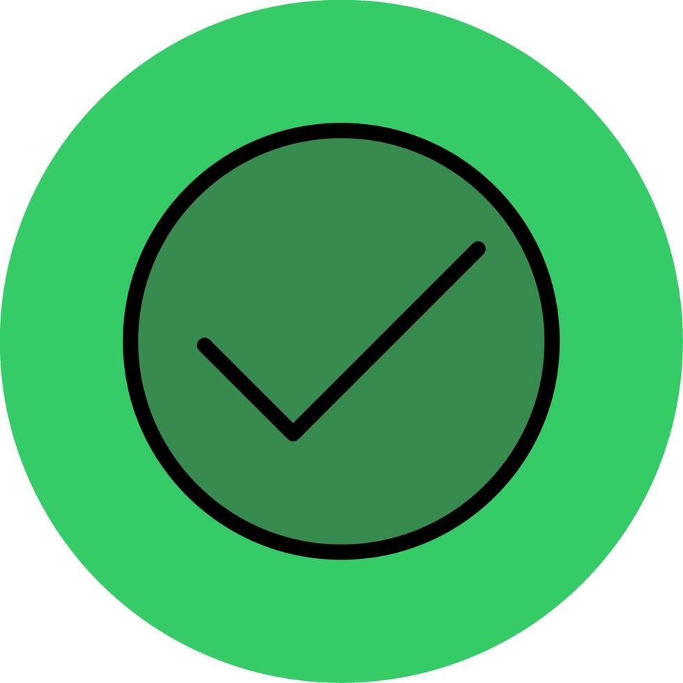 Check Filled Circle Icon vector
