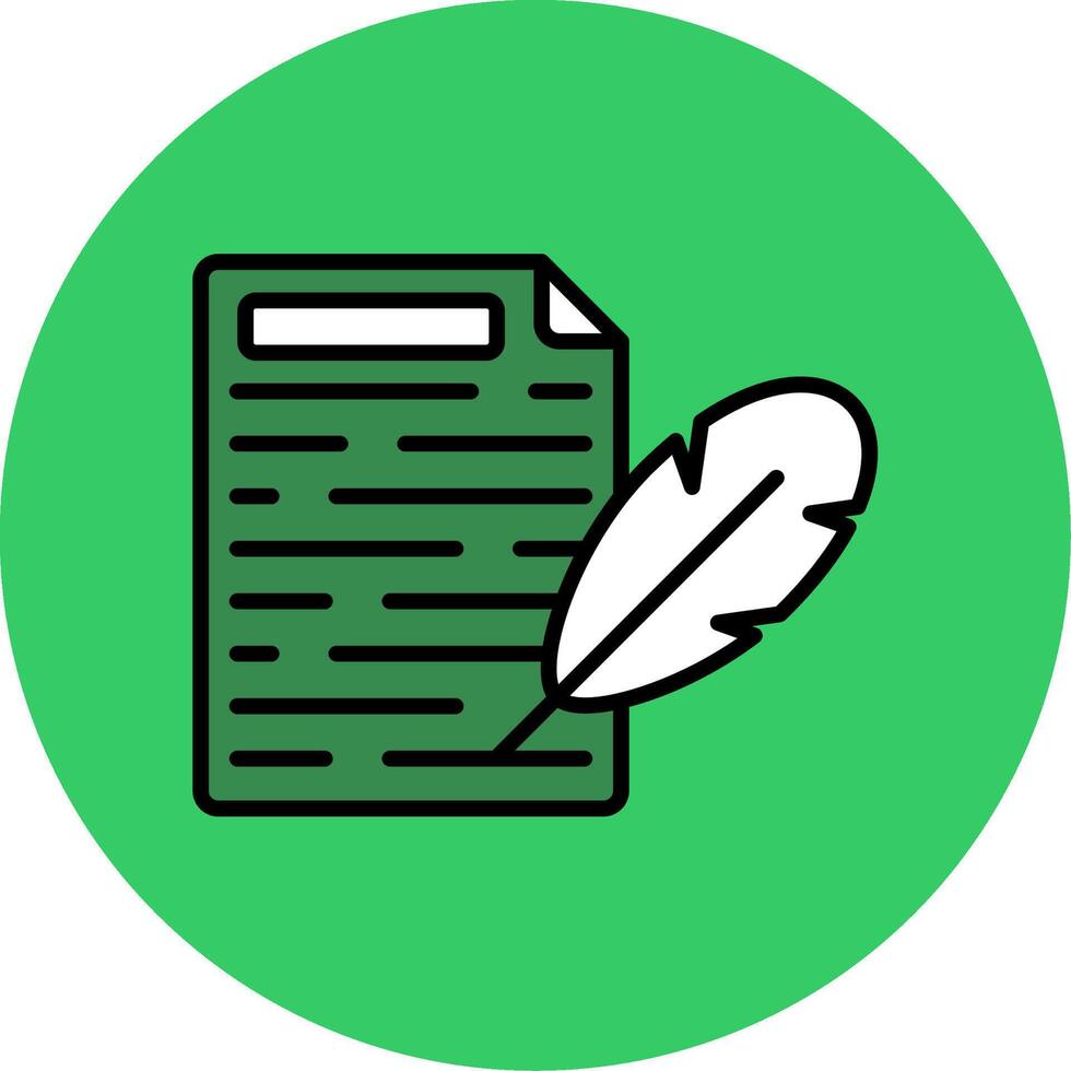 Write Filled Circle Icon vector