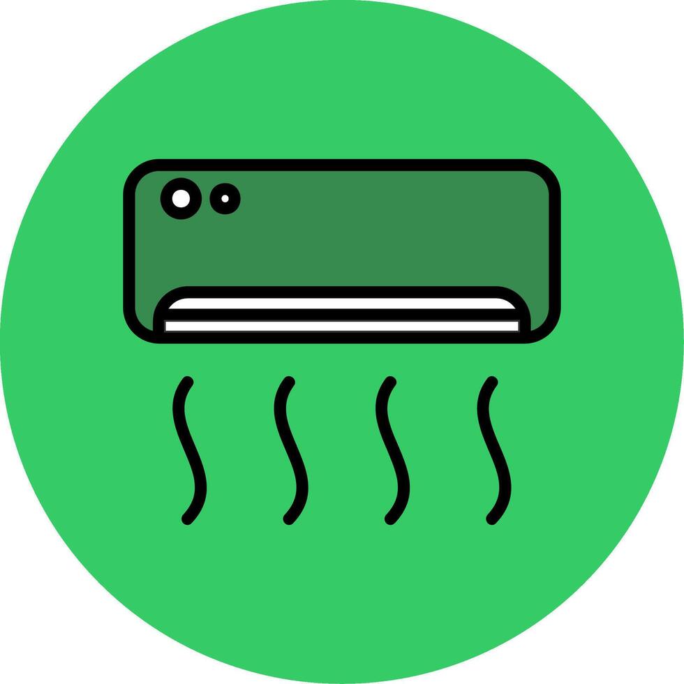 Air Condition Filled Circle Icon vector