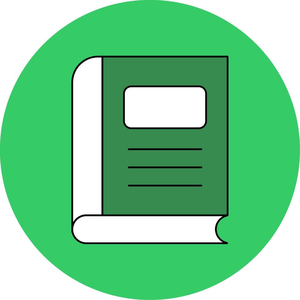 Book Filled Circle Icon vector