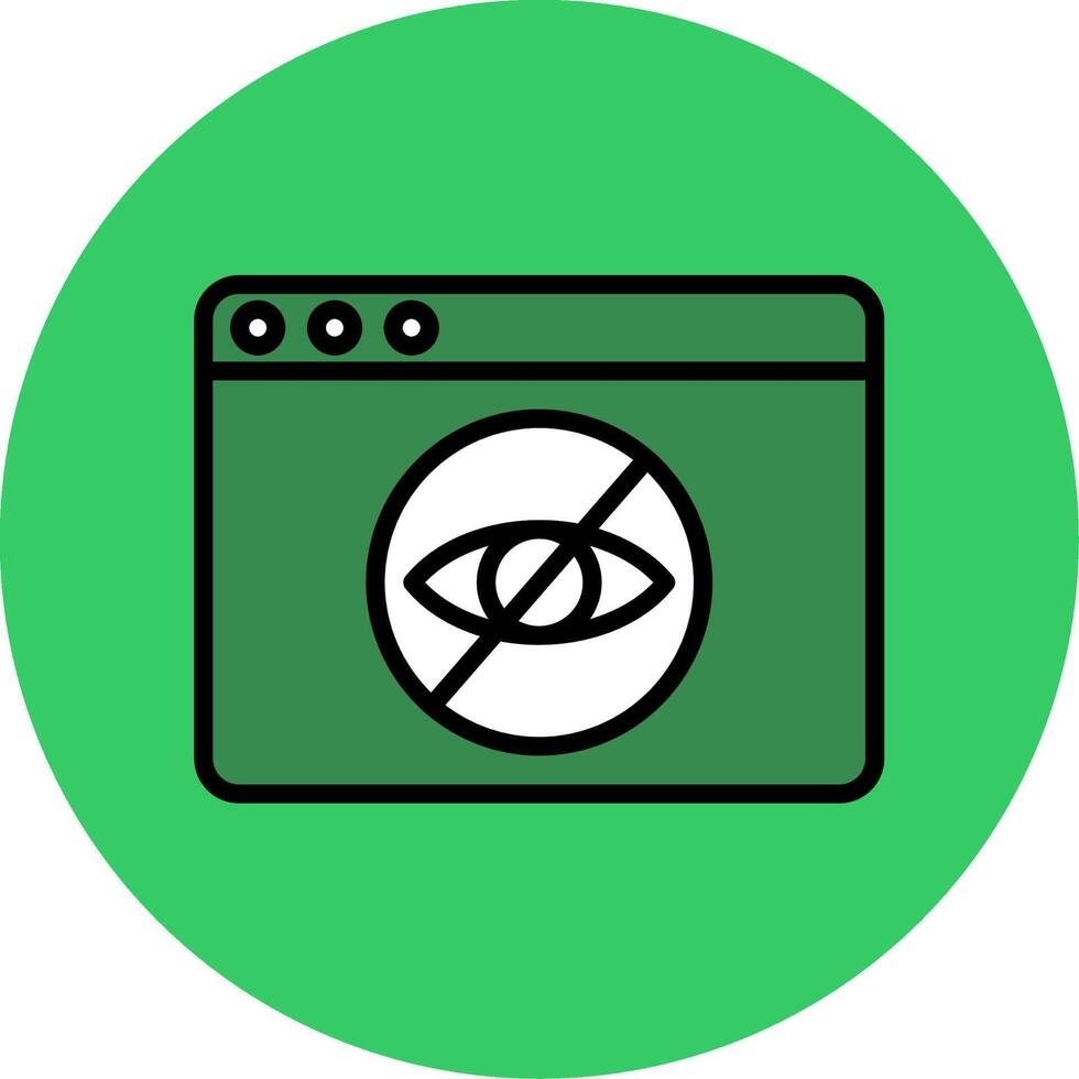 Eye Filled Circle Icon vector