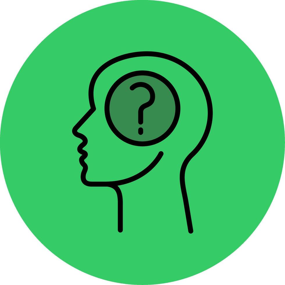 Head Filled Circle Icon vector