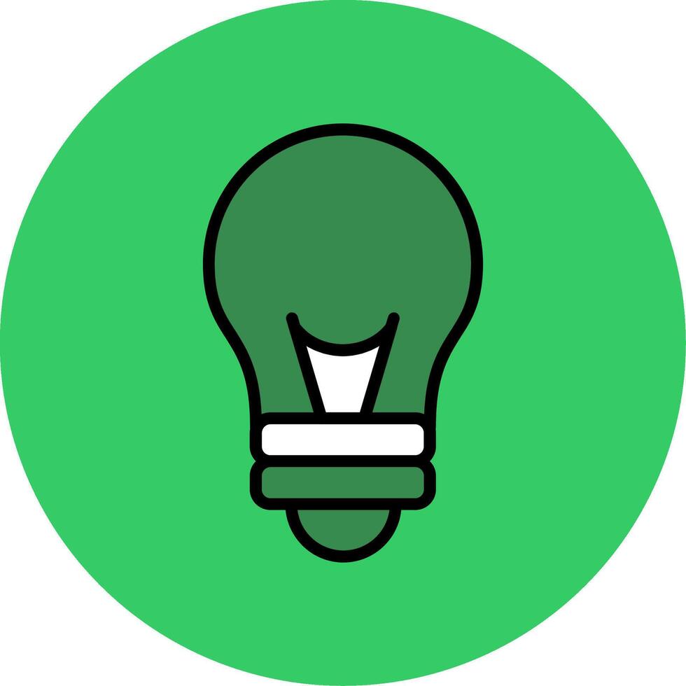 Light Bulb Filled Circle Icon vector