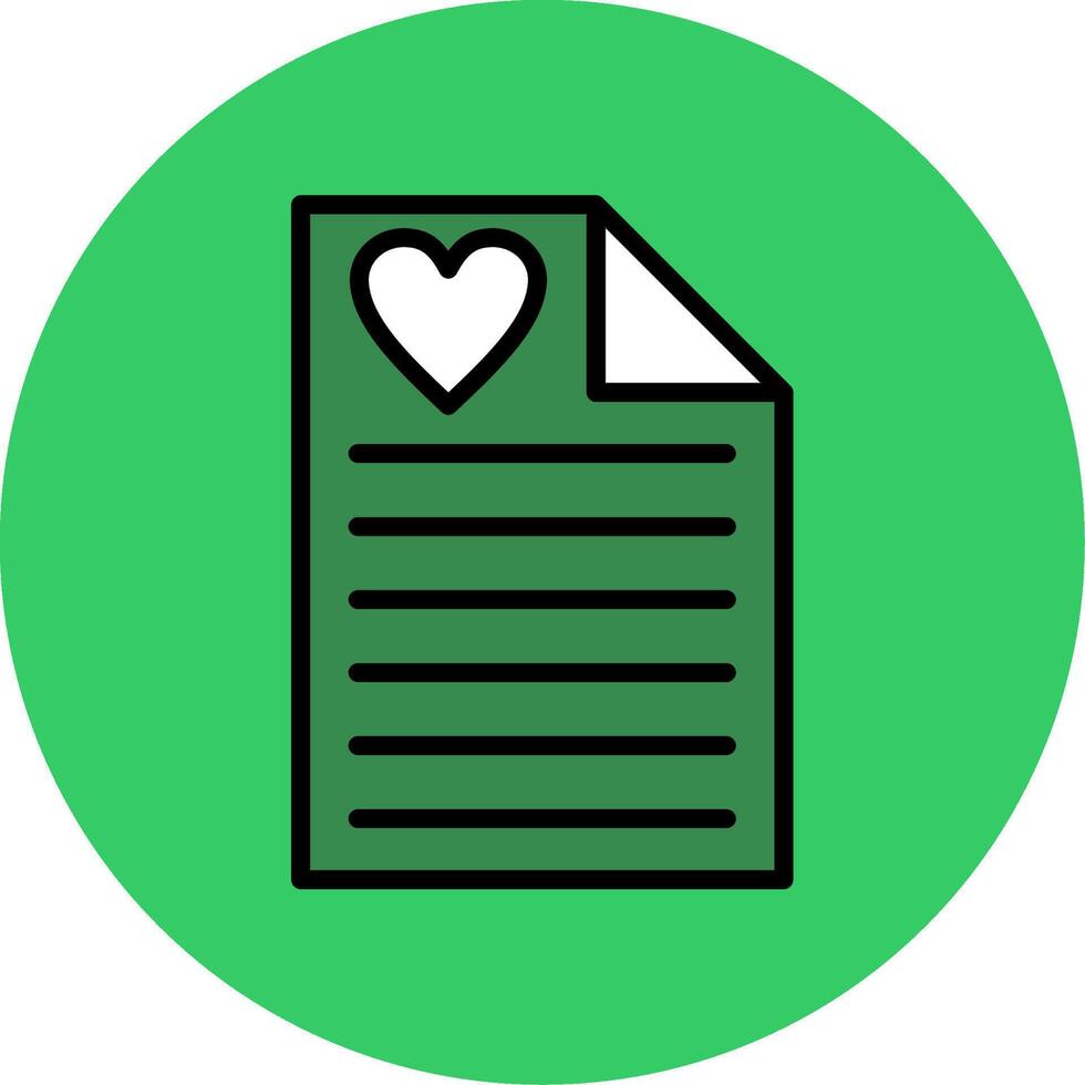 Wishlist Filled Circle Icon vector