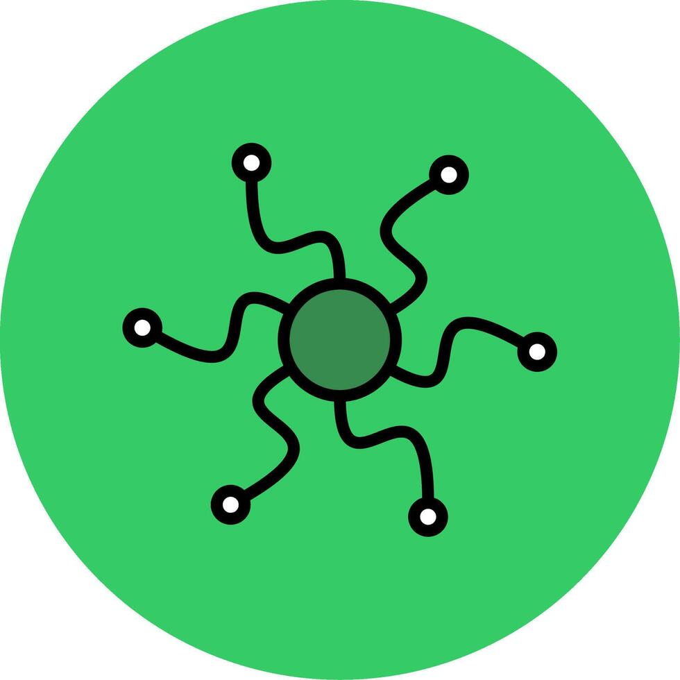 Connections Filled Circle Icon vector