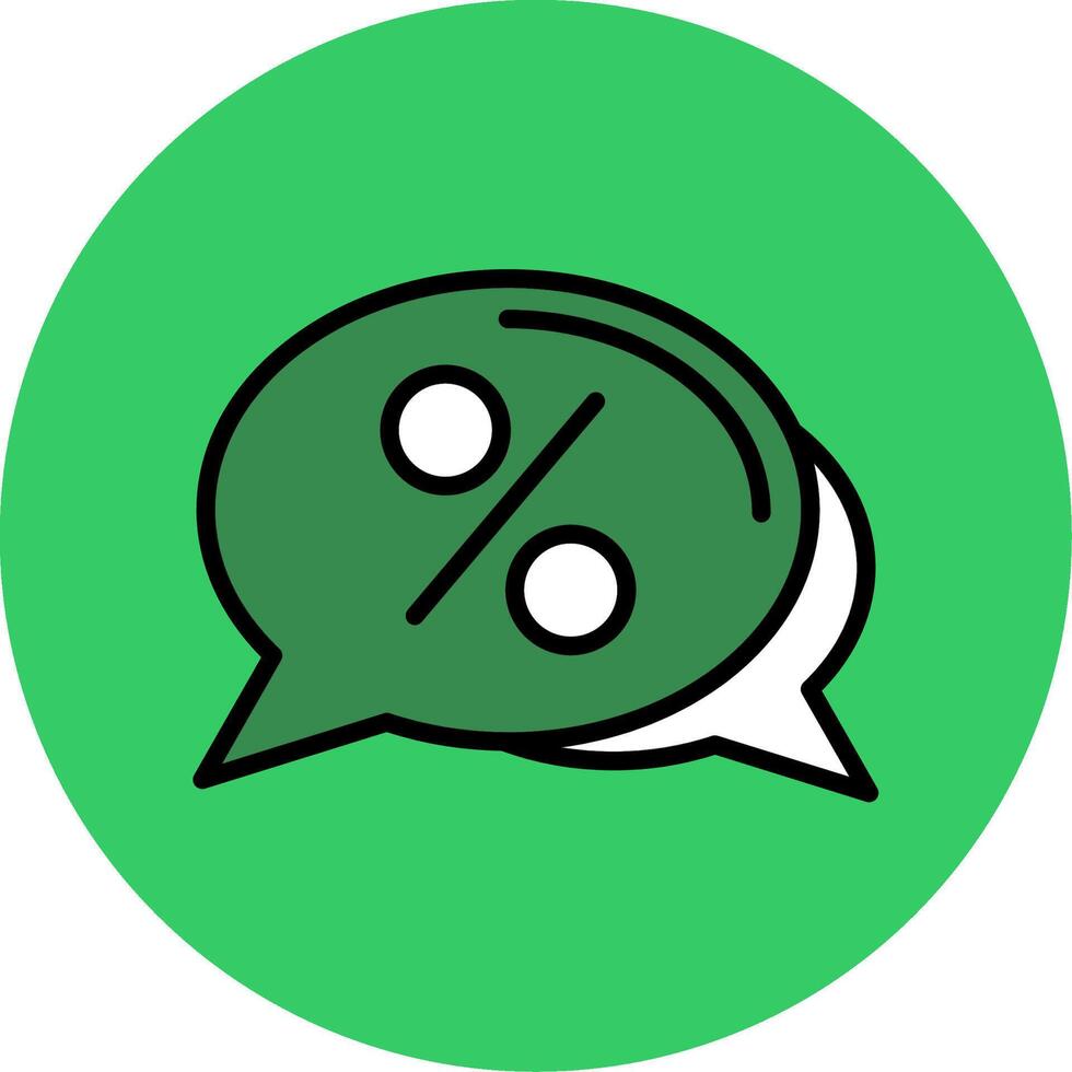 Discount Filled Circle Icon vector