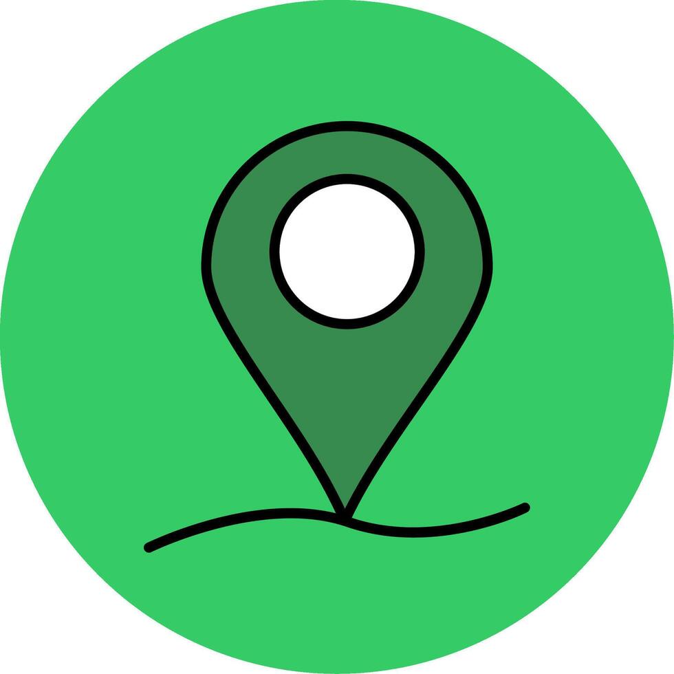 Map Pointer Filled Circle Icon vector