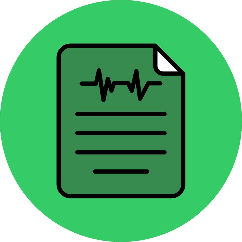 Medical Report Filled Circle Icon vector