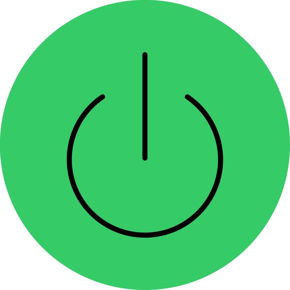 Turn On Filled Circle Icon vector