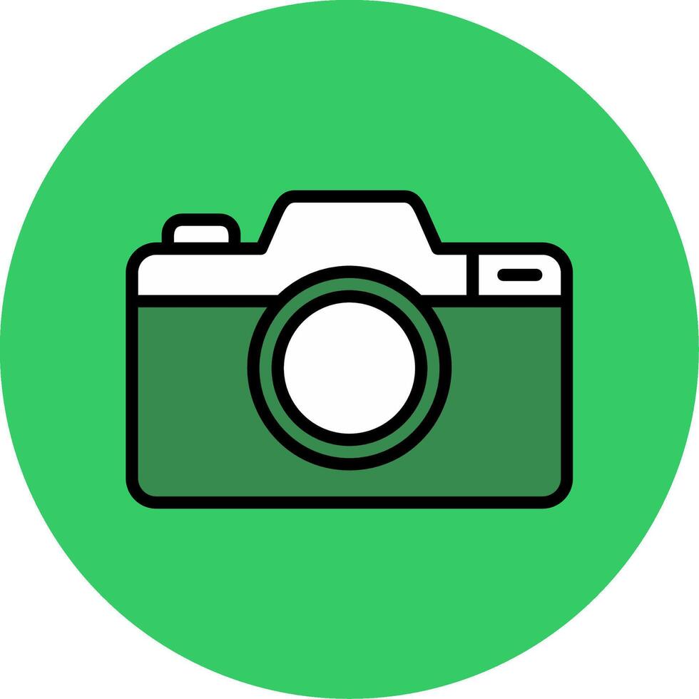 Camera Filled Circle Icon vector