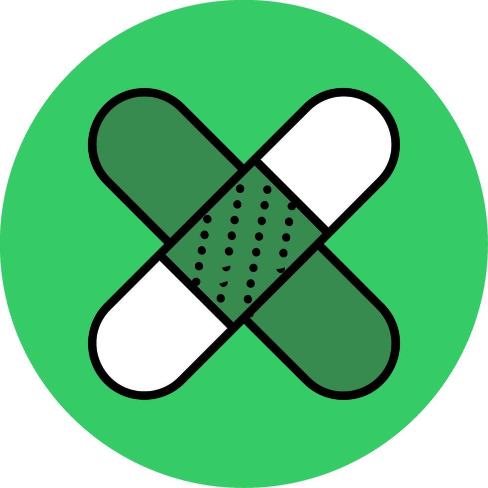 Bandage Filled Circle Icon vector