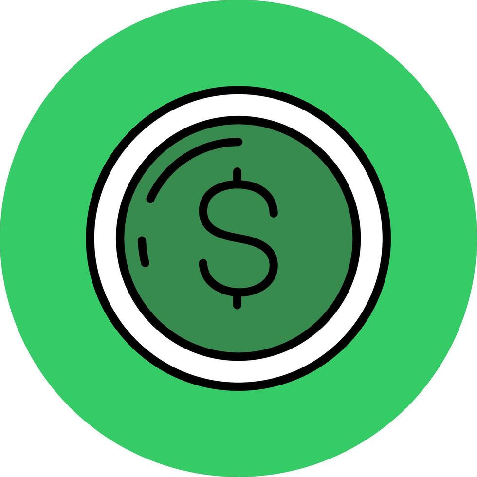 Dollar Filled Circle Icon vector