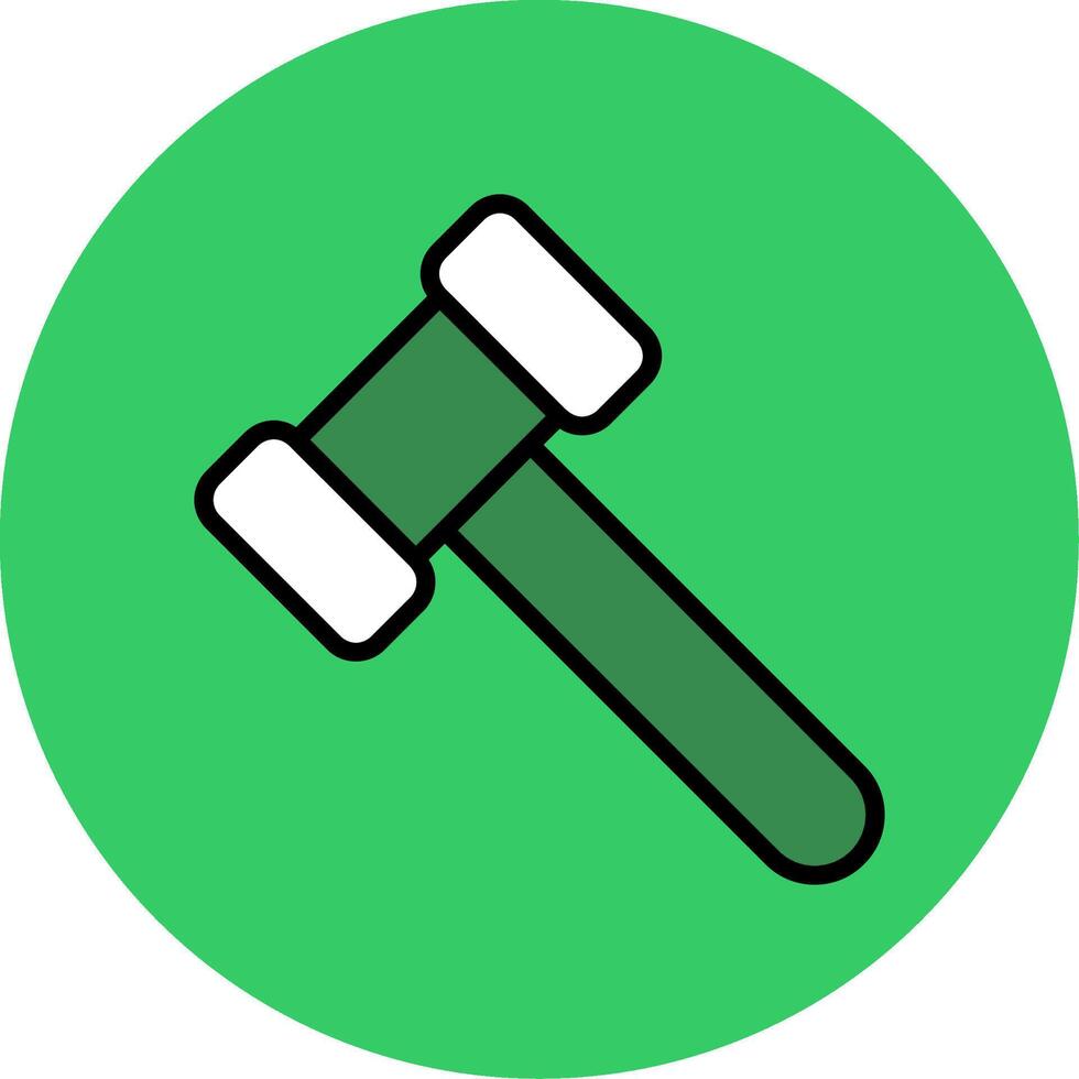 Hammer Filled Circle Icon vector
