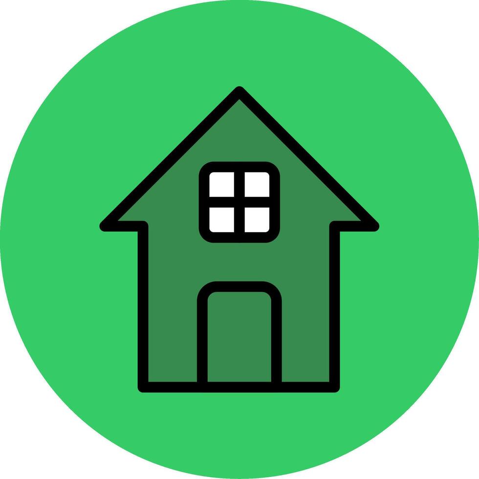 House Filled Circle Icon vector