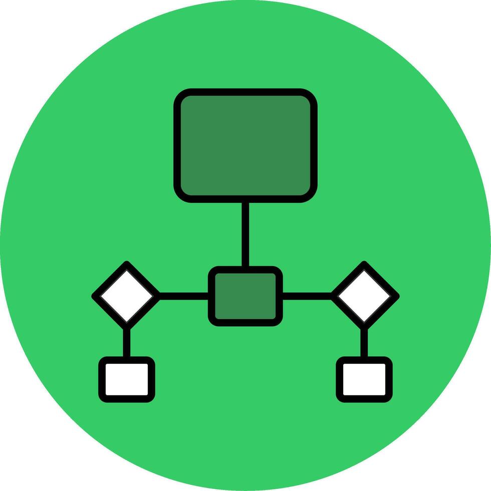 Flowchart Filled Circle Icon vector