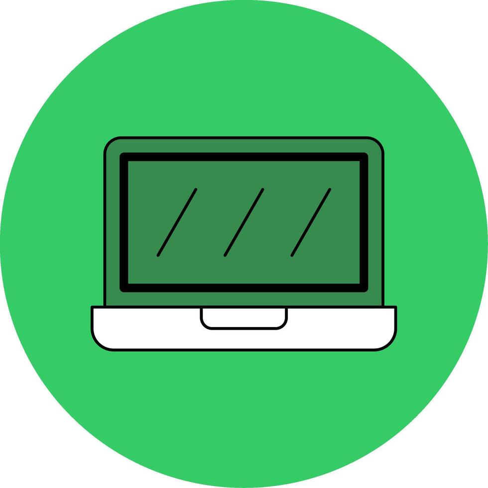Laptop Filled Circle Icon vector