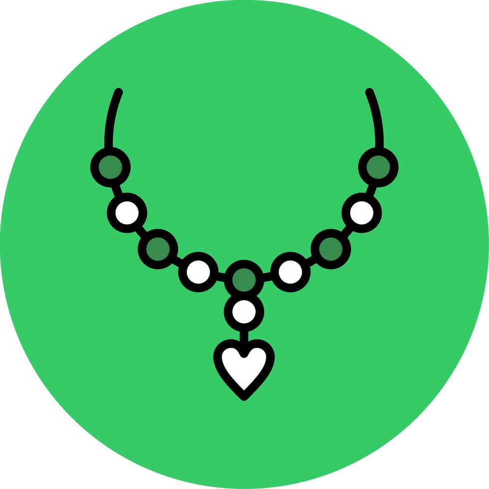 Necklace Filled Circle Icon vector