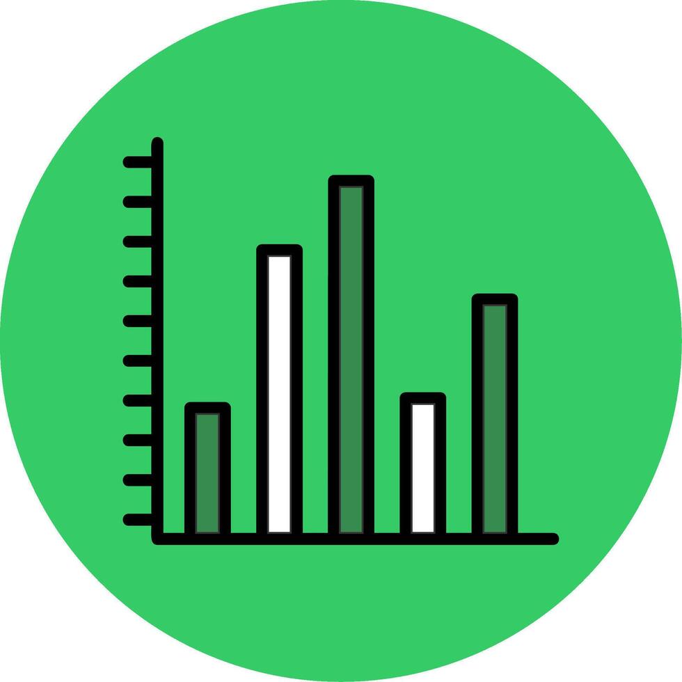 Statistics Filled Circle Icon vector