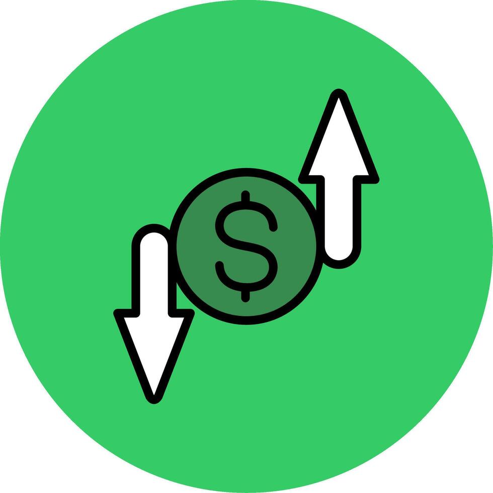 Wage Filled Circle Icon vector